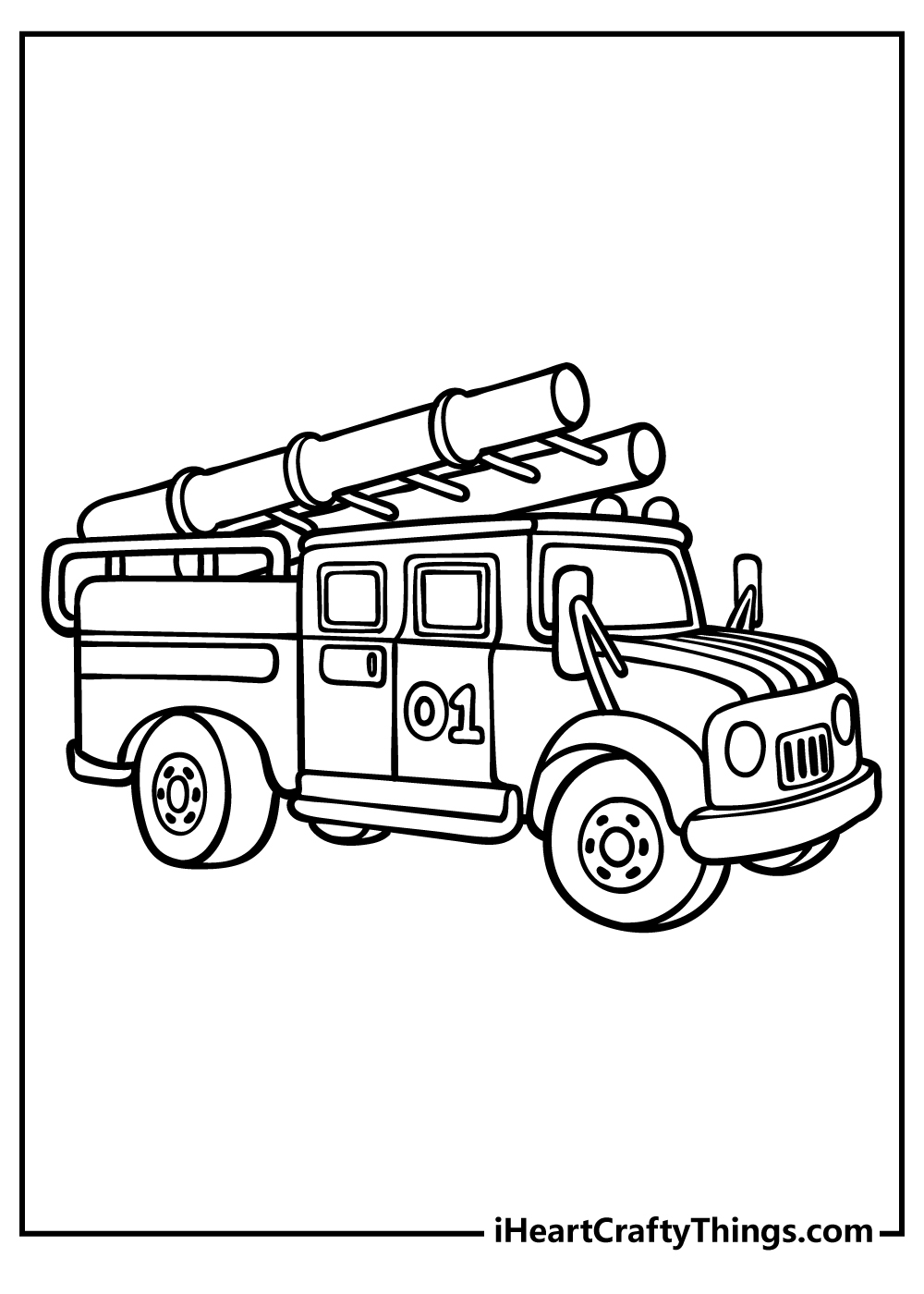 Free Printable Fire Truck Coloring Pages