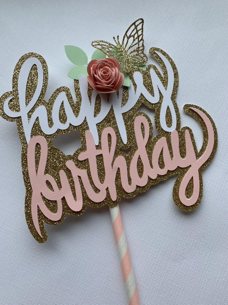 Free Printable Happy Birthday Cake Topper