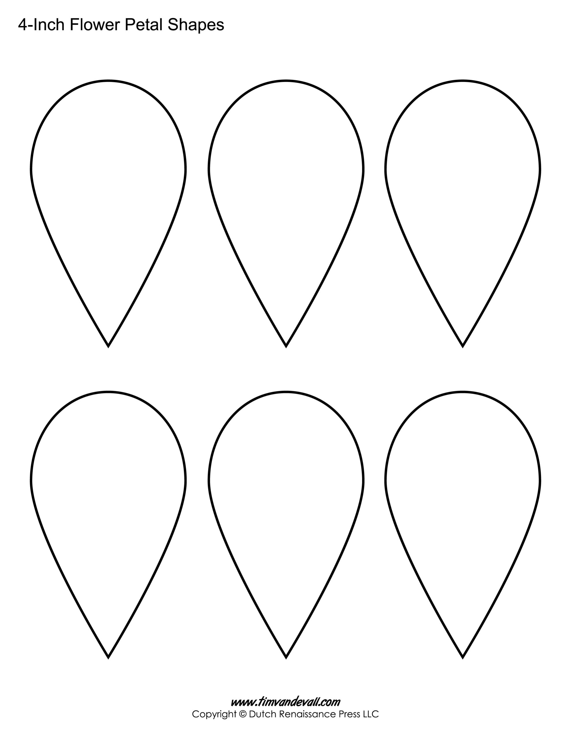 Printable Flower Petal Template Cut Out Printable Free Templates