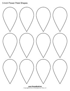 Printable Flower Petal Templates For Making Paper Flowers