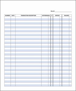 Printable Full Page Check Register PDF Printable Check Register