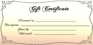 Printable Gift Certificates Templates