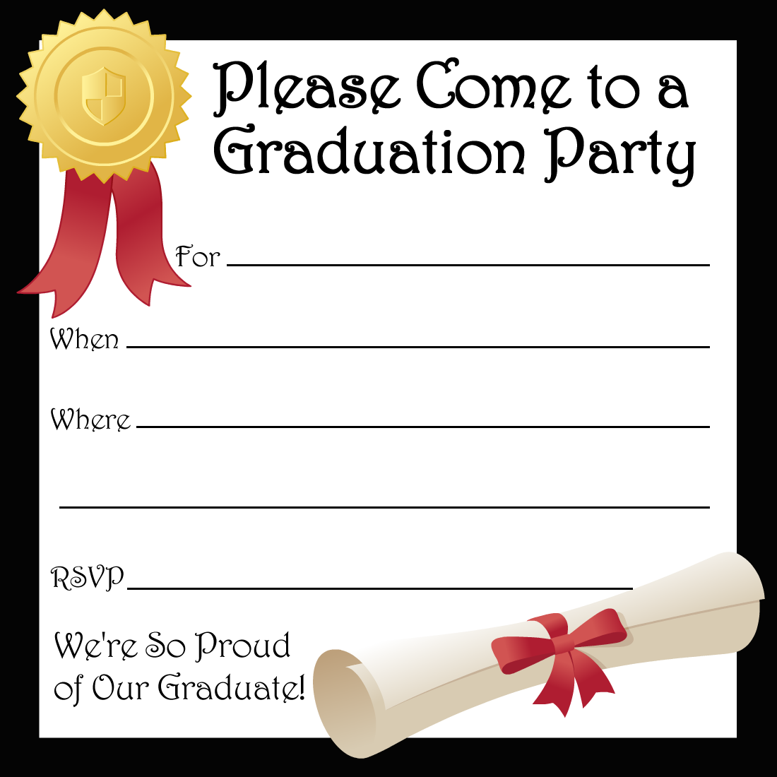 Printable Graduation Invitations Templates