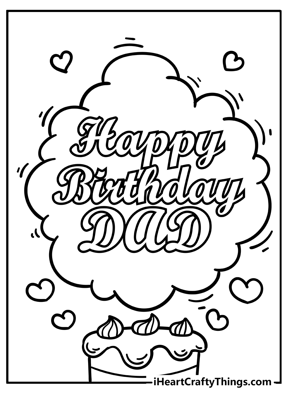 Printable Happy Birthday Dad Coloring Pages Updated 2 Vrogue co