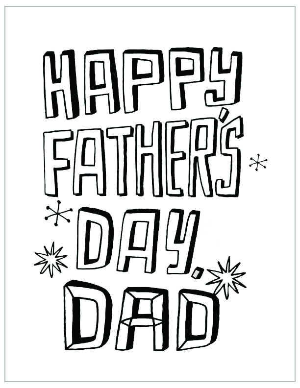 Printable Happy Fathers Day Coloring Pages
