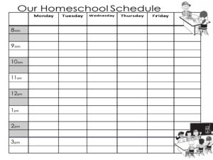 Printable Homeschool Daily Schedule Template Printable Templates