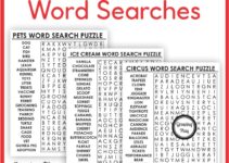 Free Large Print Word Search Puzzles Printable