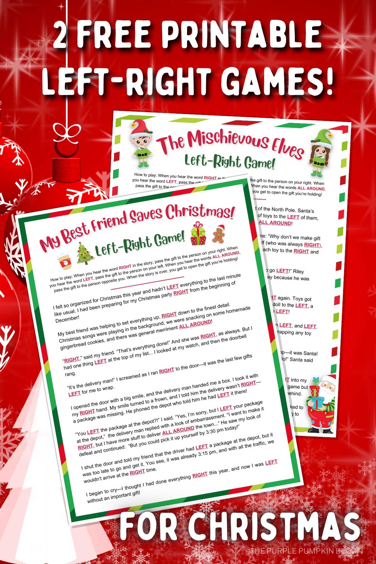Printable Left Right Game