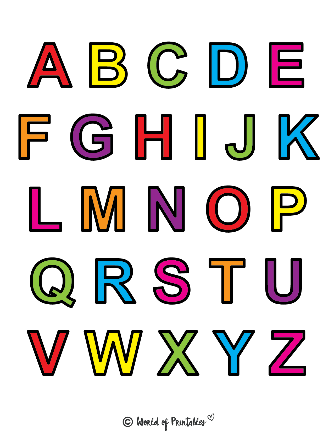 Printable Letters Alphabet Letters World Of Printables Free 
