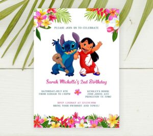 Printable Lilo And Stitch Birthday Cards Free Printable Templates
