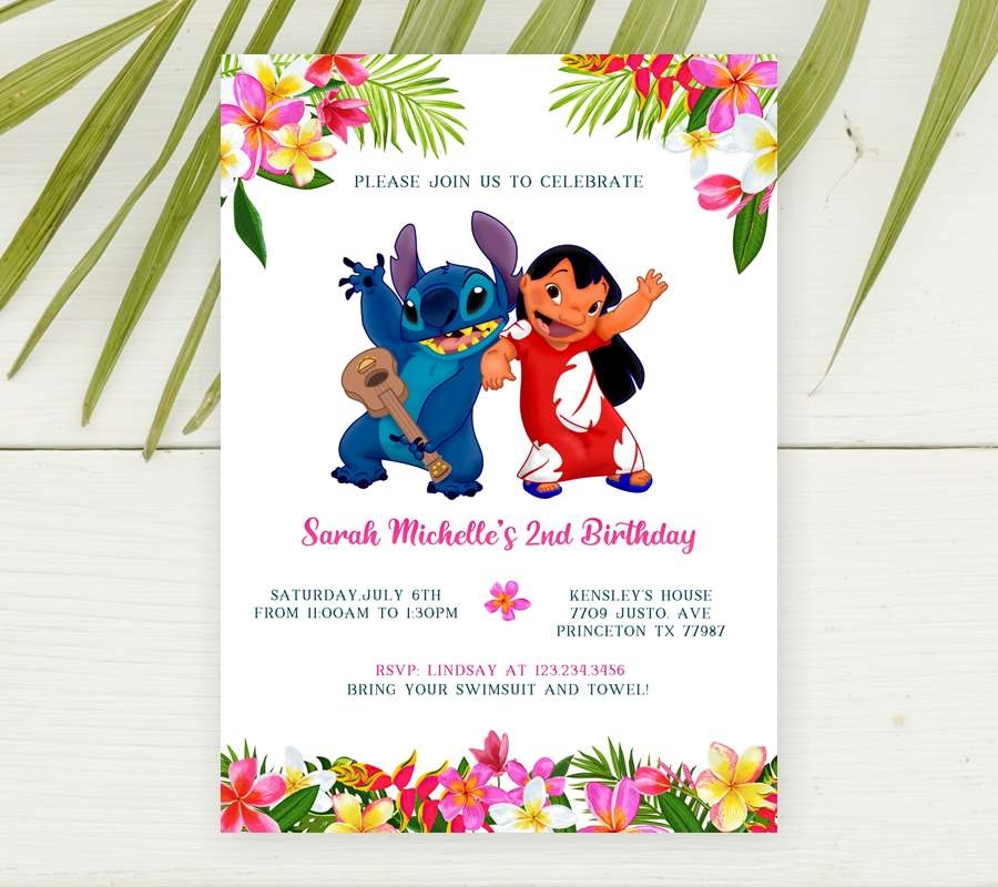 Printable Lilo And Stitch Birthday Cards Free Printable Templates