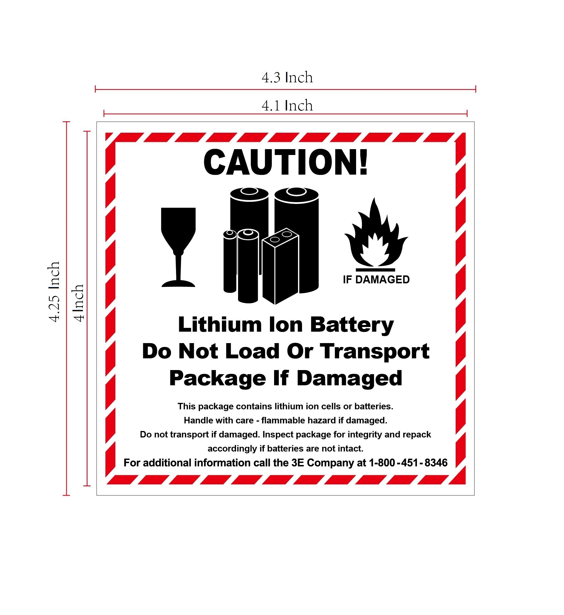 Printable Lithium Battery Shipping Label