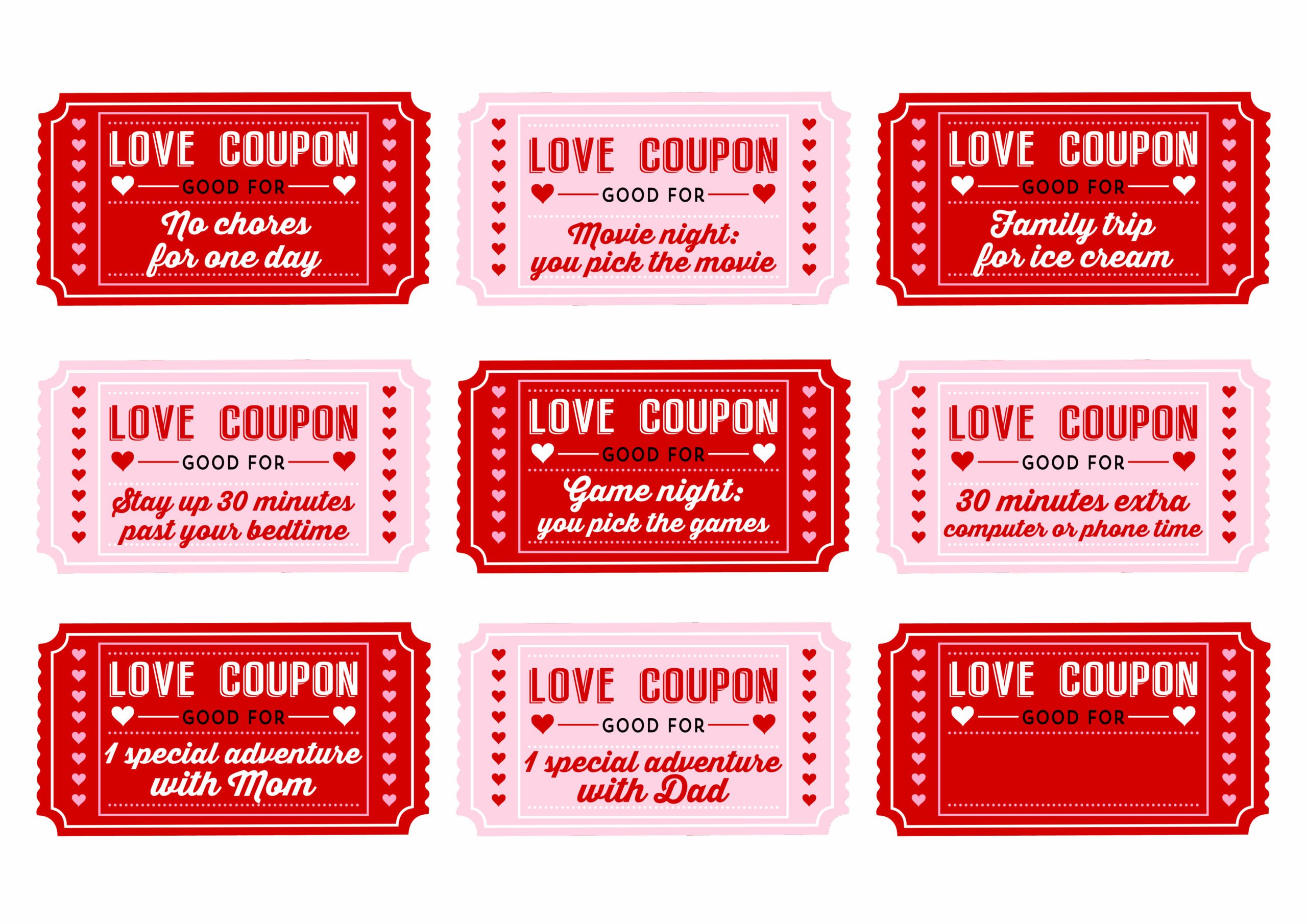 Free Printable Love Coupons For Him