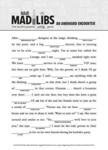 Printable Mad Libs For Adults