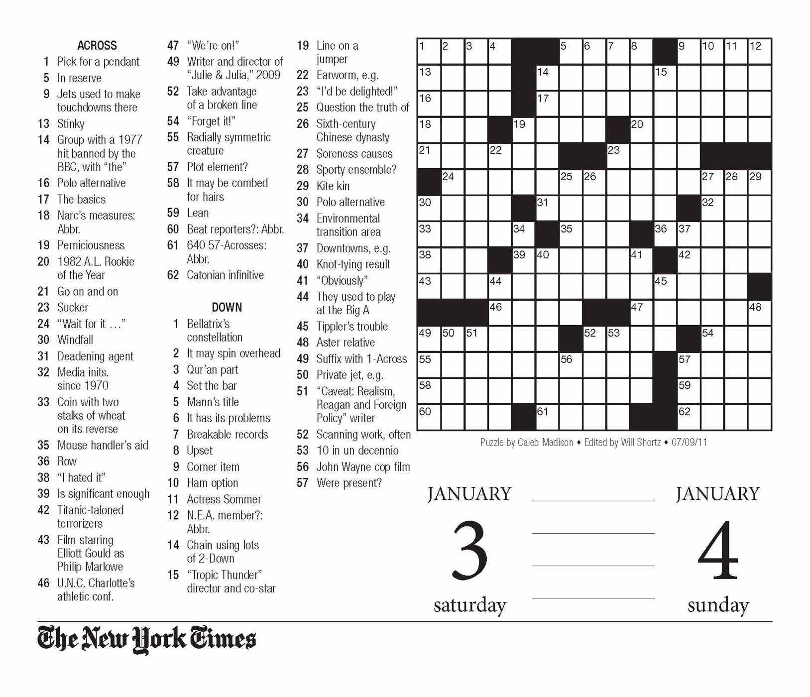 Printable New York Crossword Puzzles Printable Crossword Puzzles Free 