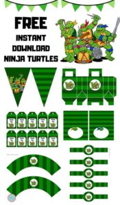 Printable Ninja Turtle Cupcake Toppers