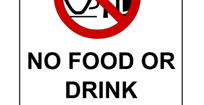 No Food Or Drink Sign Free Printable