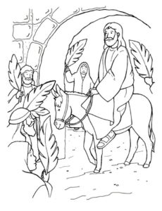 Printable Palm Sunday Coloring Page
