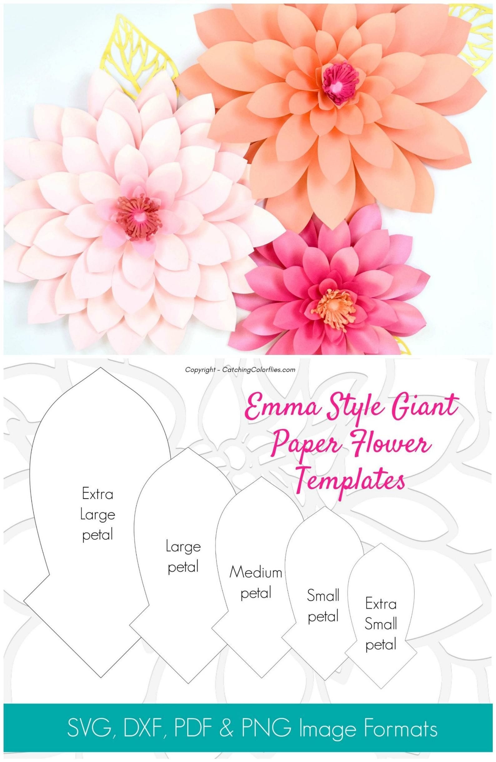 Printable Paper Flower Template This Paper Orchid Flower Is 