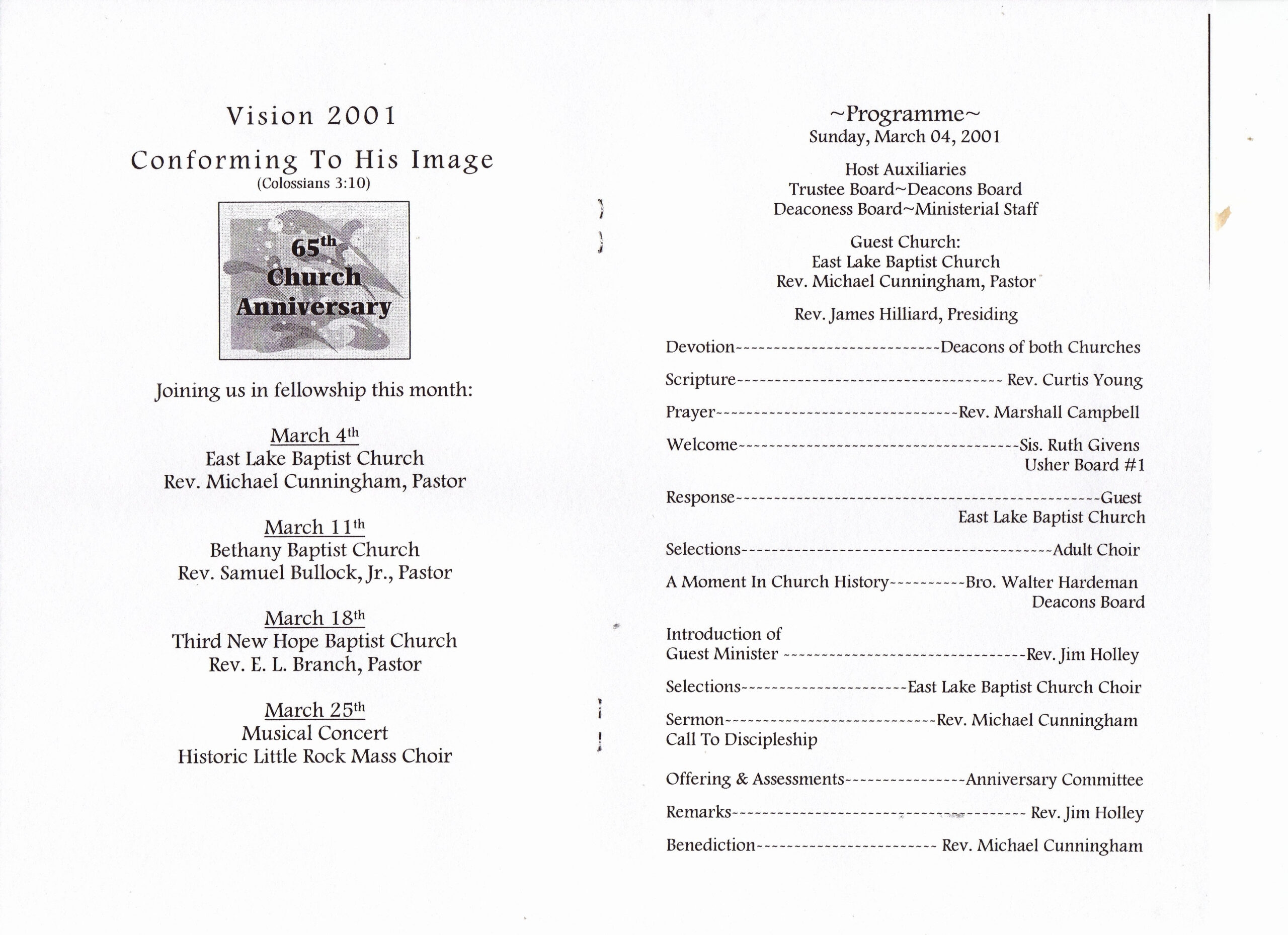 Printable Pastor Anniversary Program Outline FREE Printable Online