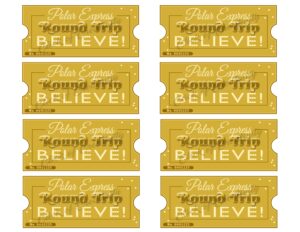 Printable Polar Express Golden Ticket