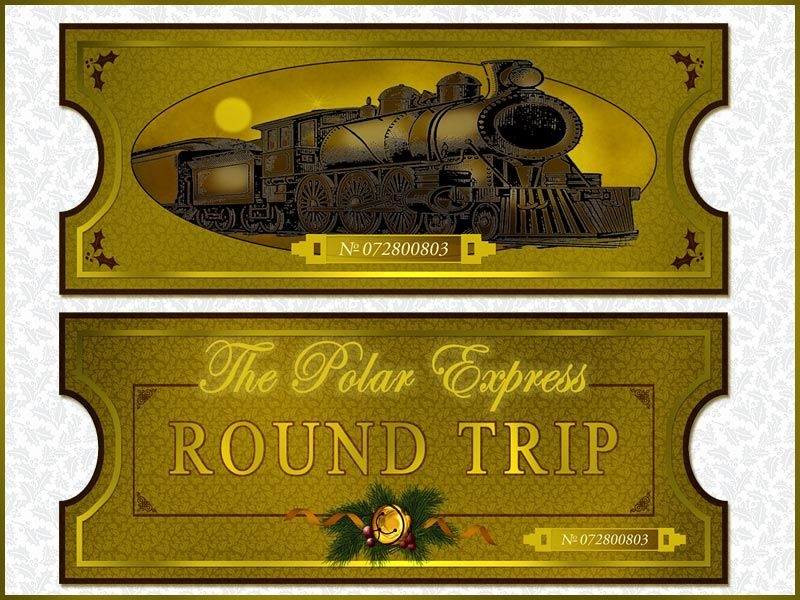 Printable Polar Express Golden Ticket