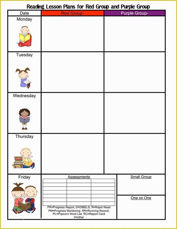 Preschool Lesson Plan Templates Free Printable