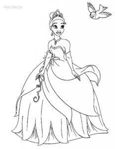 Printable Princess Tiana Coloring Pages For Kids