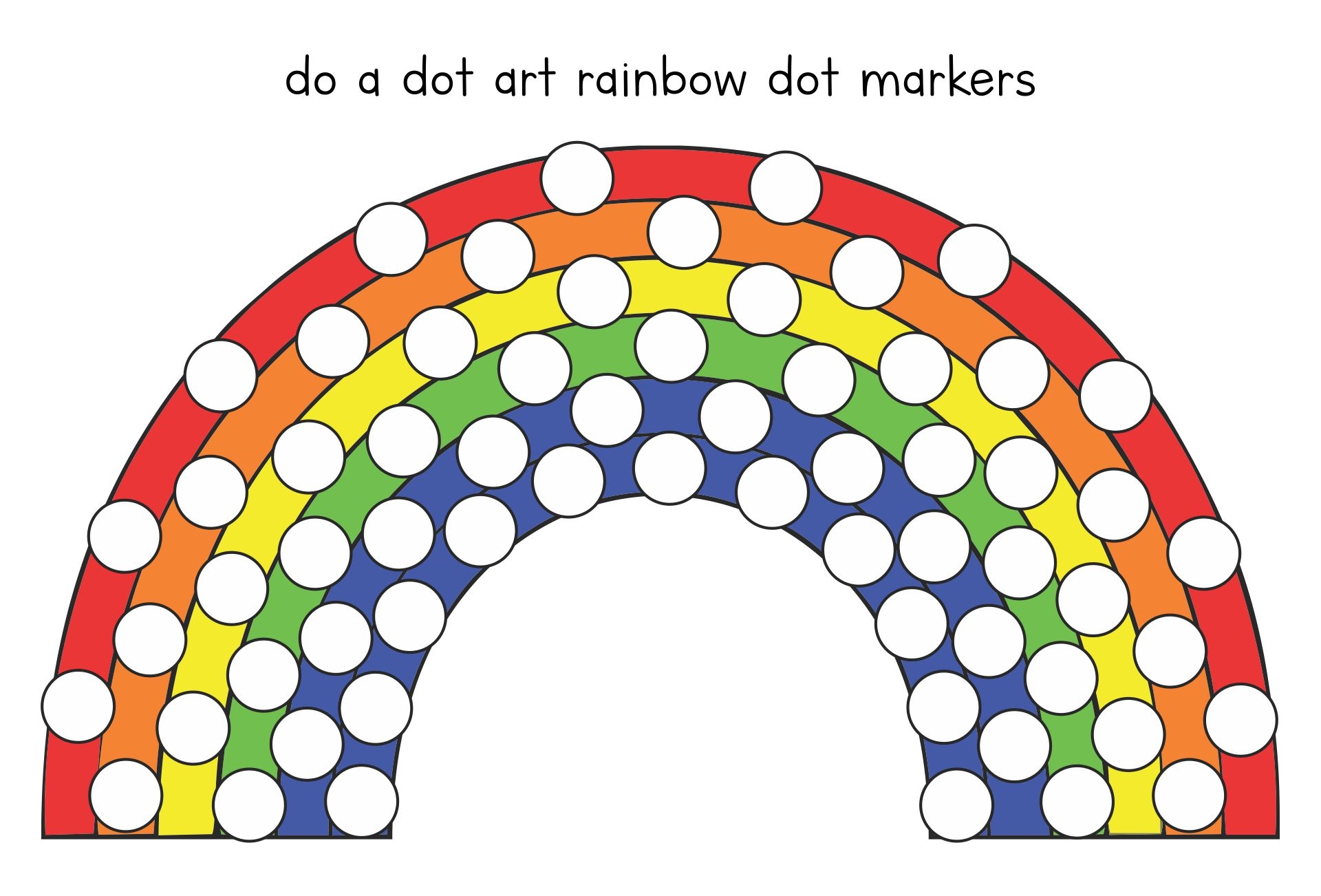 Printable Rainbow Do A Dot Art Printable JD