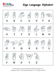 Printable Sign Language Alphabet