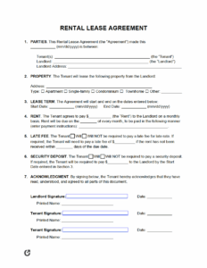 Printable Simple Lease Agreement Template Printables Template Free