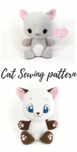 Printable Stuffed Cat Sewing Pattern Free