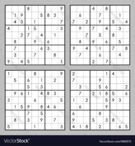 Printable Sudoku 4 Per Page With Answers Sudoku Printable Medium