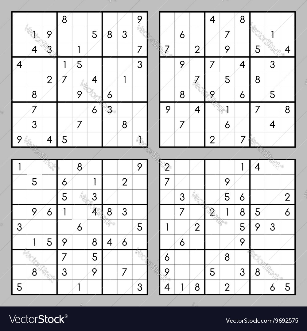 Printable Sudoku 4 Per Page With Answers Sudoku Printable Medium 