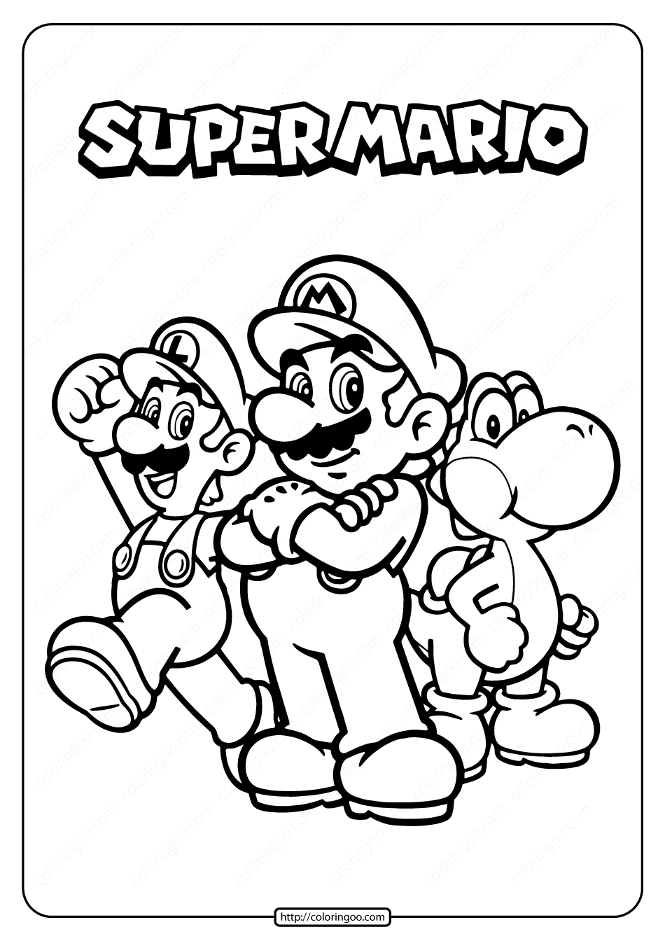 Printable Super Mario Coloring Pages