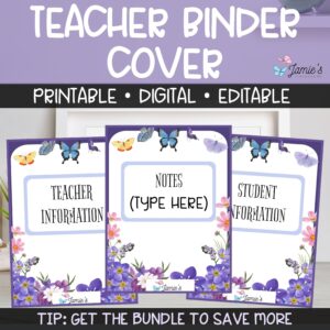 Printable Teacher Binder Covers