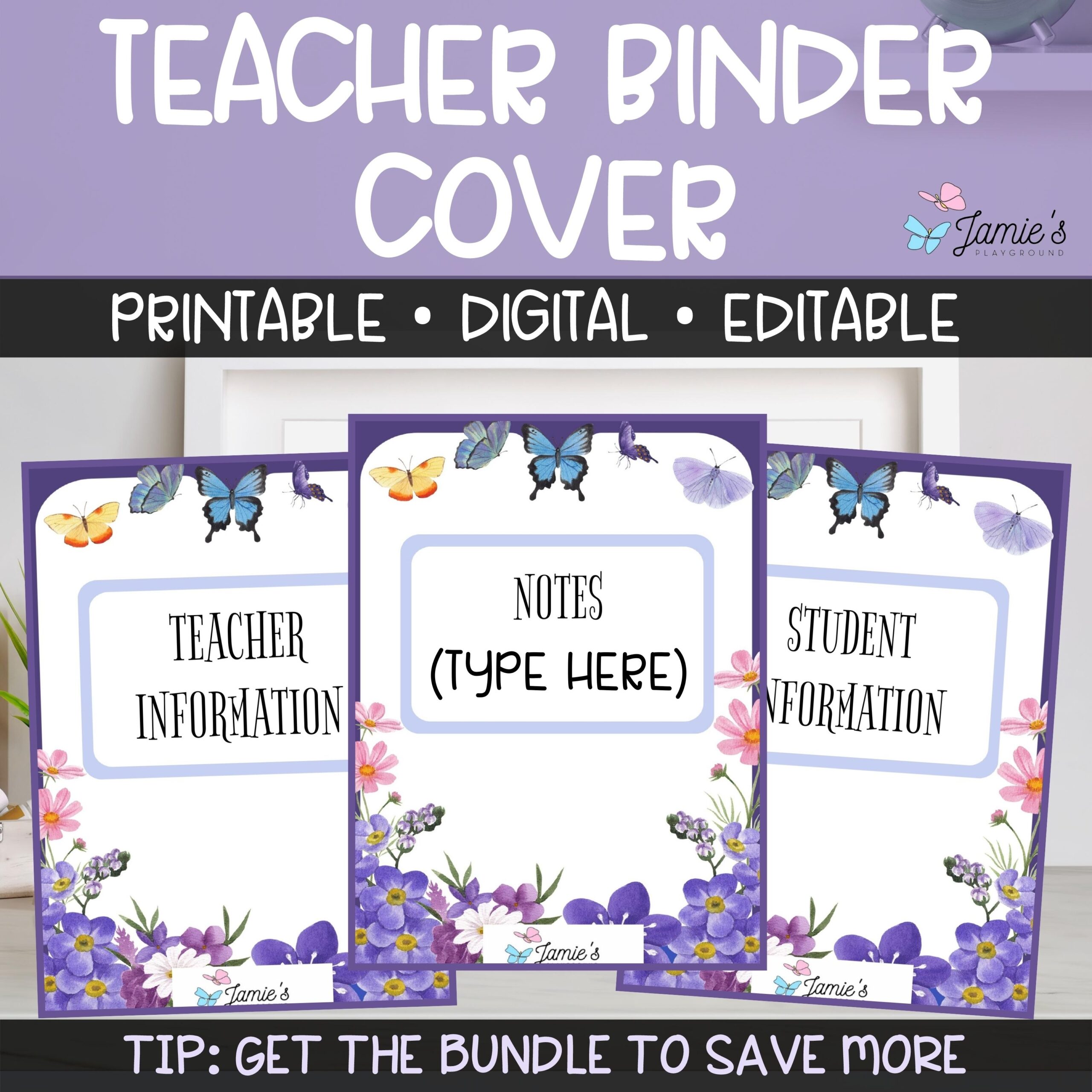 Printable Teacher Binder Covers