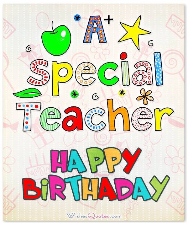 Printable Teacher Birthday Cards