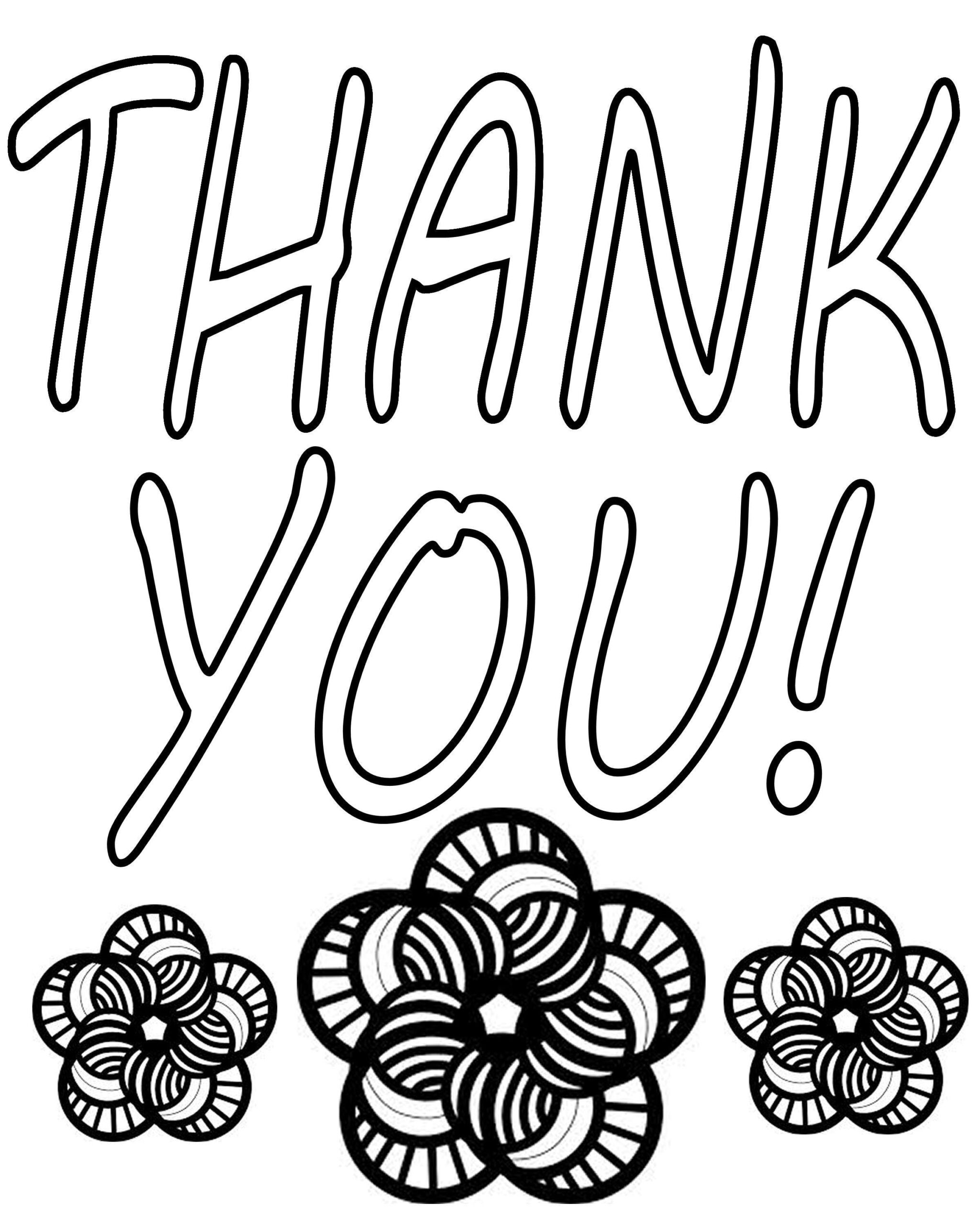 Printable Thank You Cards To Color Printable Word Searches