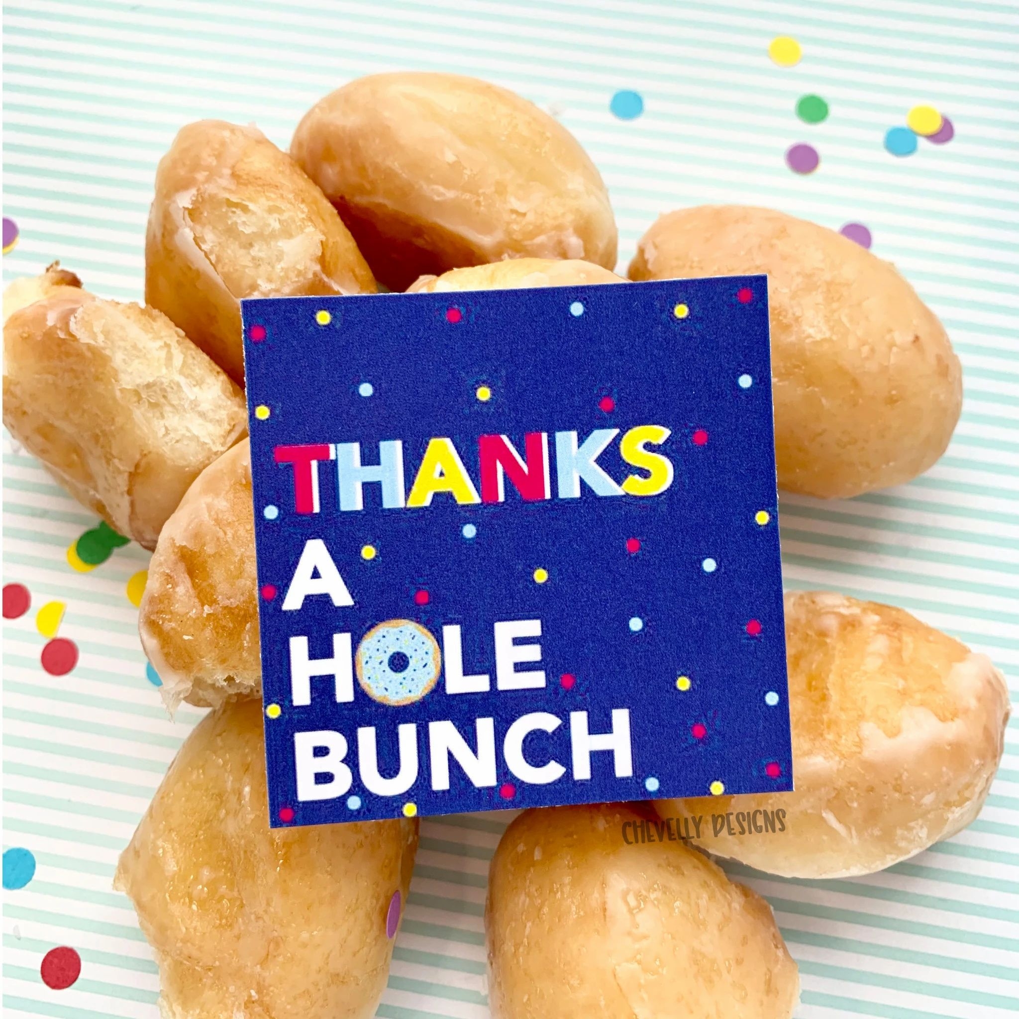 Printable Thanks A Hole Bunch Donut Gift Tags INSTANT DOWNLOAD Digit 