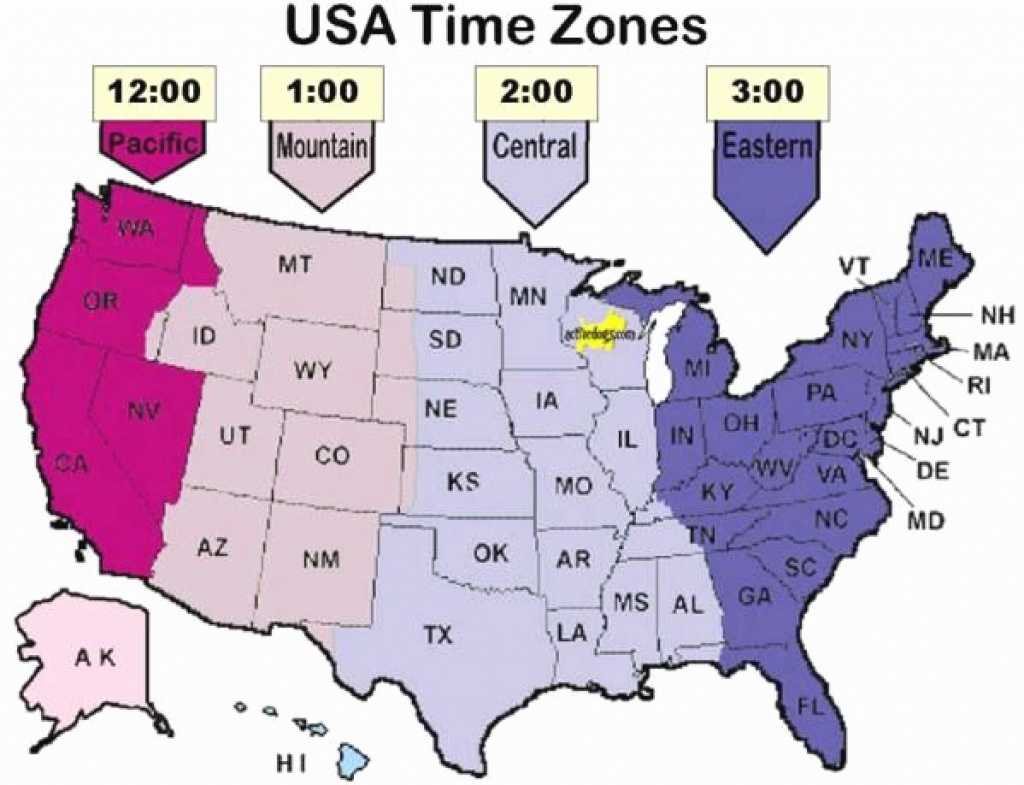 Printable Time Zone Map Usa Ruby Printable Map