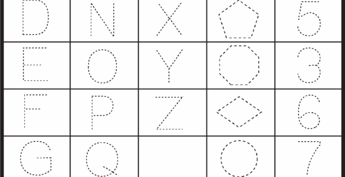 Tracing Letters And Numbers Free Printable