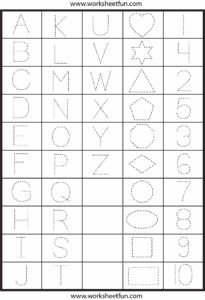 Printable Traceable Letters And Numbers