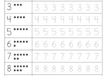 Free Printable Number Tracing Worksheets 1-20
