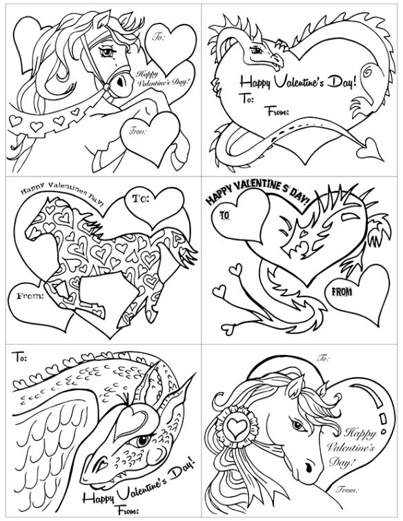 Printable Valentine 39 s Day Cards To Color Pdf