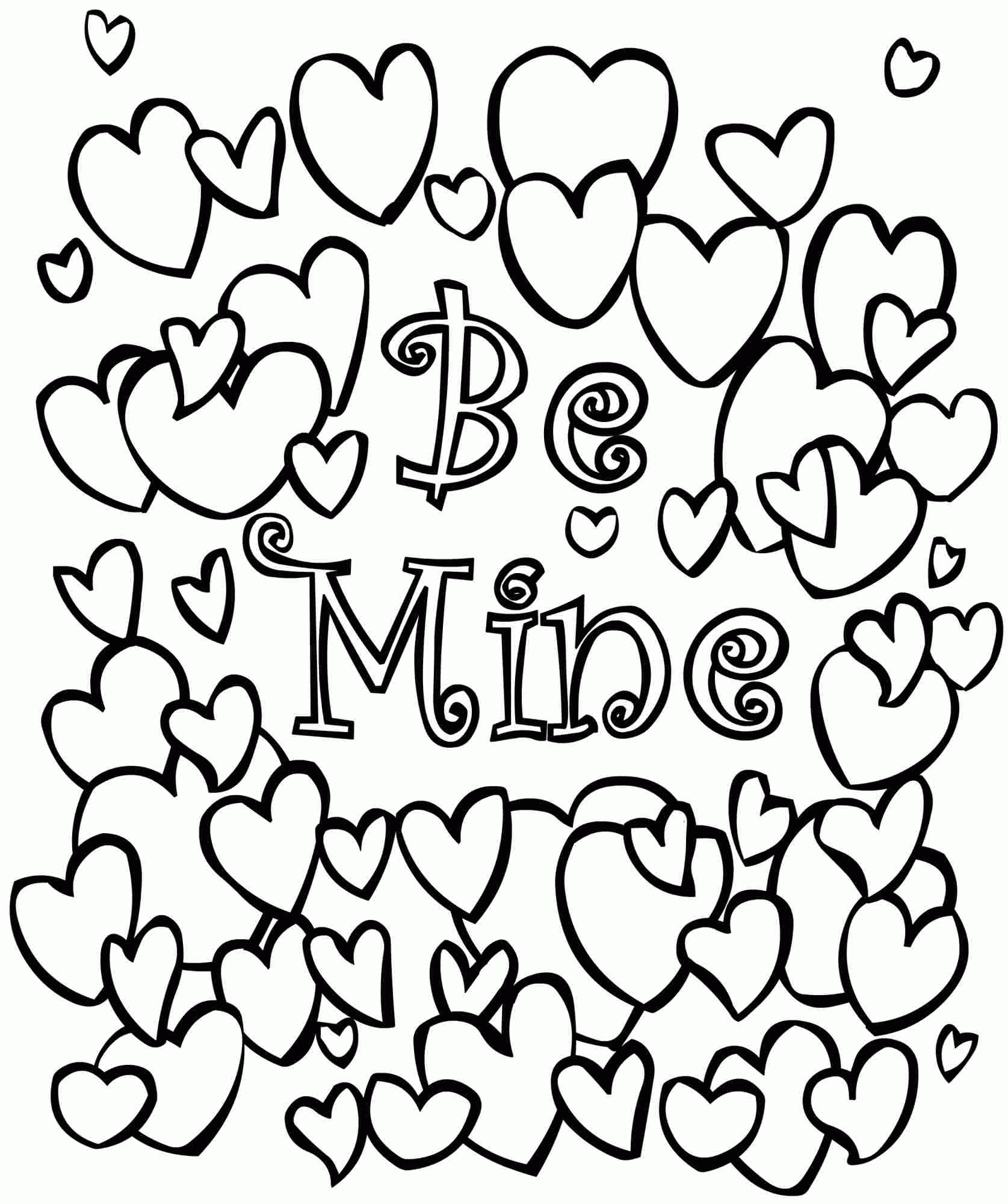 Printable Valentine Coloring Page