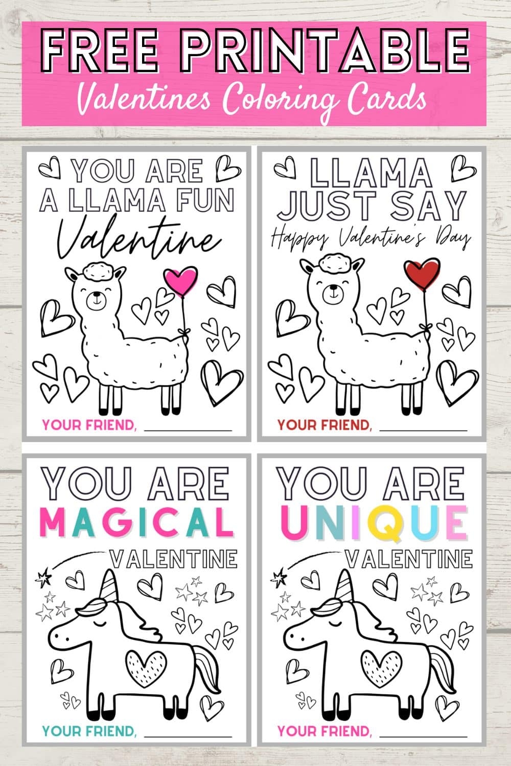 Printable Valentine Day Cards To Color