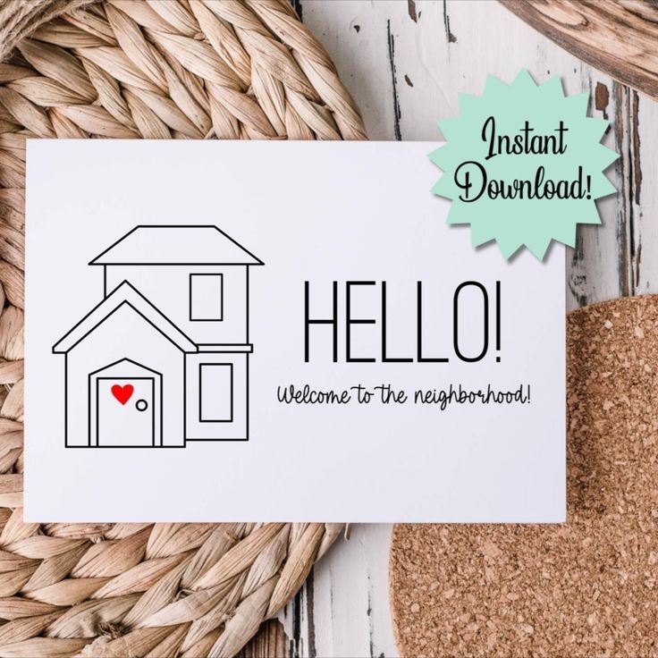 Printable Welcome To The Neighborhood Card Artofit