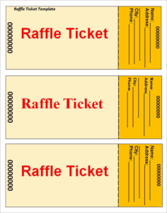 Printworks Raffle Ticket Template