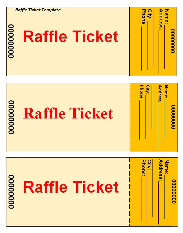 Printworks Raffle Ticket Template